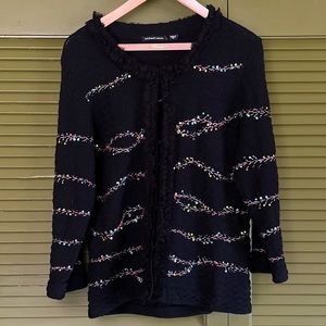 Michael Simon Embroidery & Sequin Sweater